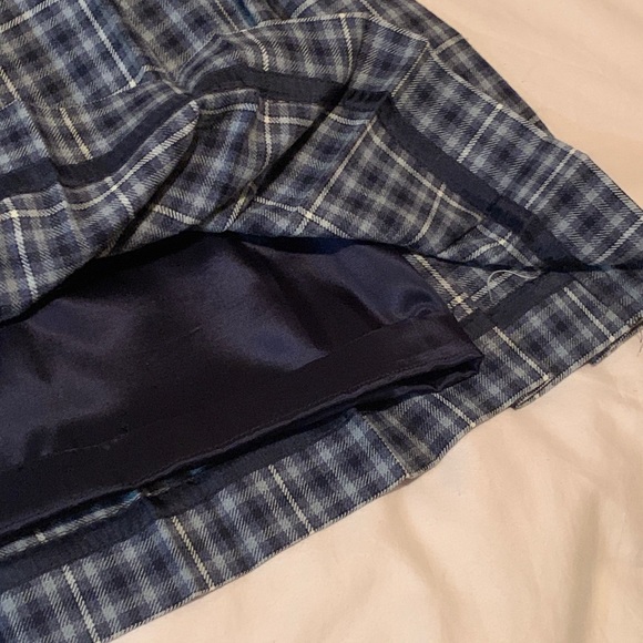 L.L. Bean 100% Wool Pleated Plaid Skirt size 12 Petite Women - Picture 5 of 8